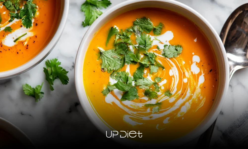 creamy carrot-ginger soup for gut health